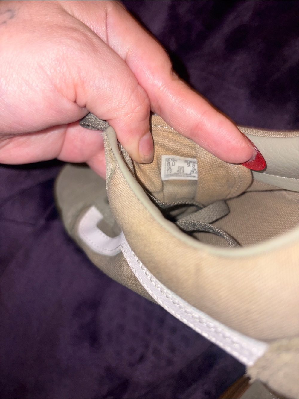 Vans Old Skool Low Top Sneakers in Olive Green with Gum Sole - Picture 3 of 3